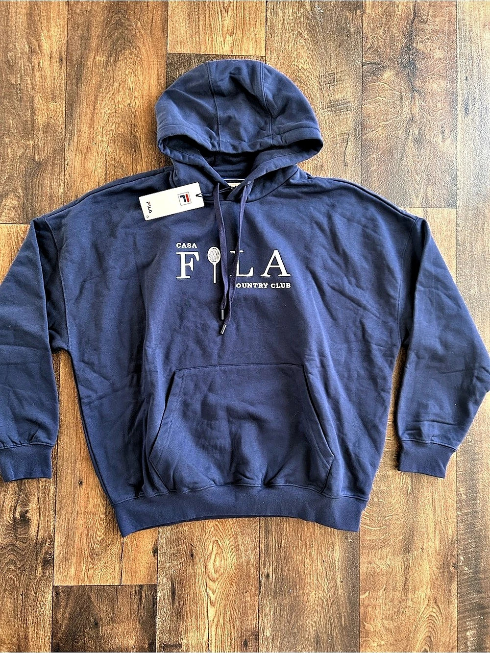 FILA Casa Country Club Hoodie Medium Blue